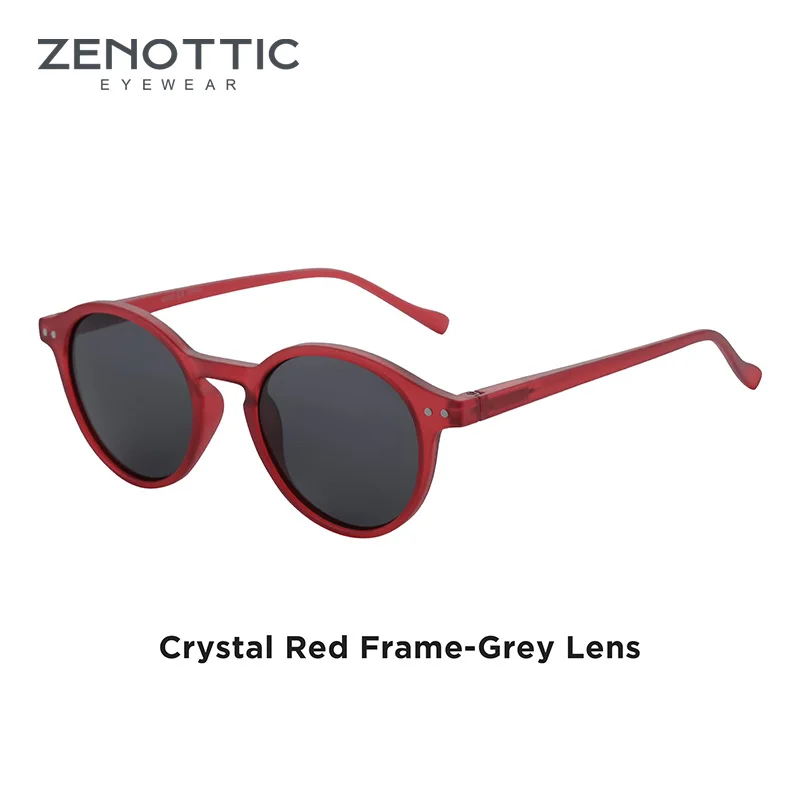 ZENOTTIC Retro gepolariseerde zonnebril 2023 2024 mannen vrouwen vintage kleine ronde frame zonnebril gepolariseerde lens UV400 bril schaduw