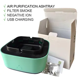 Ashtray with Air Purification Smoke Removal Ashtray Automatic Smoke Filter Air Purifier Cigarette Ash Tray USB Charging for Home