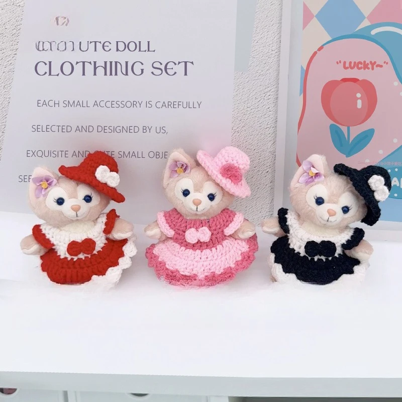 Knitted Skirt 2025 Suitable for Pull Cloth Hat Two-piece Set Cute Belle Doll Clothes To Wear Bow Tie Baby Clothes Set