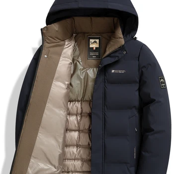 Giacca da uomo in cotone spesso e caldo per l'autunno e l'in...