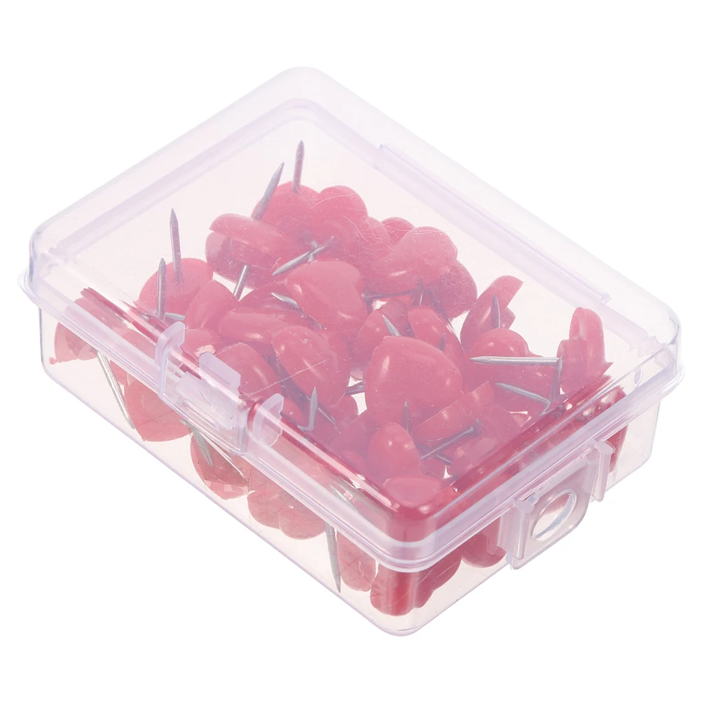 100 قطعة على شكل قلب Thumbtacks المعادن دفع دبوس المسامير لوحة الزخرفية دبابيس لطيف مكتب المدرسة المنزل نشرة الفلين لوازم