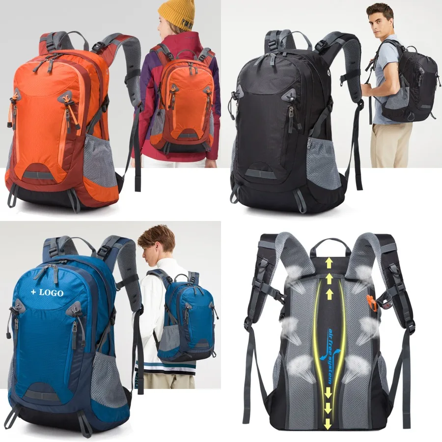 

【New style】New gift bag travel climbing bag fashionable computer bag casual nylon middle school student schoolbag logo printed