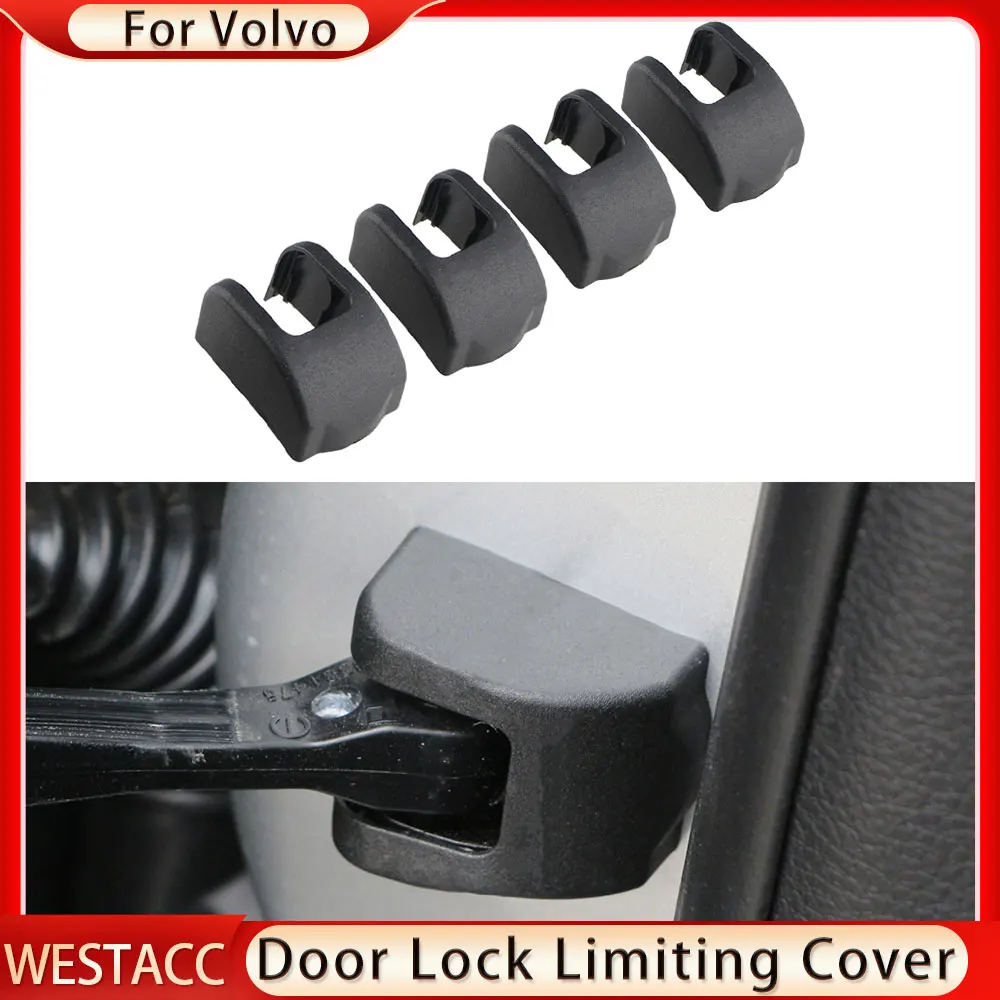 4Pcs Car Door Stopper Protection Cover Case for Volvo XC60 XC90 S90 Anti-Rust Door Lock Limiting Cover Cap Accessories