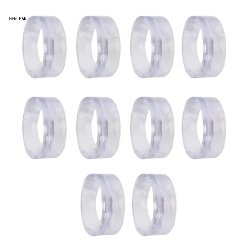 10Pcs Round Baseball Stands Clear Rings Plastic Display Holders Sphere Holder M89D