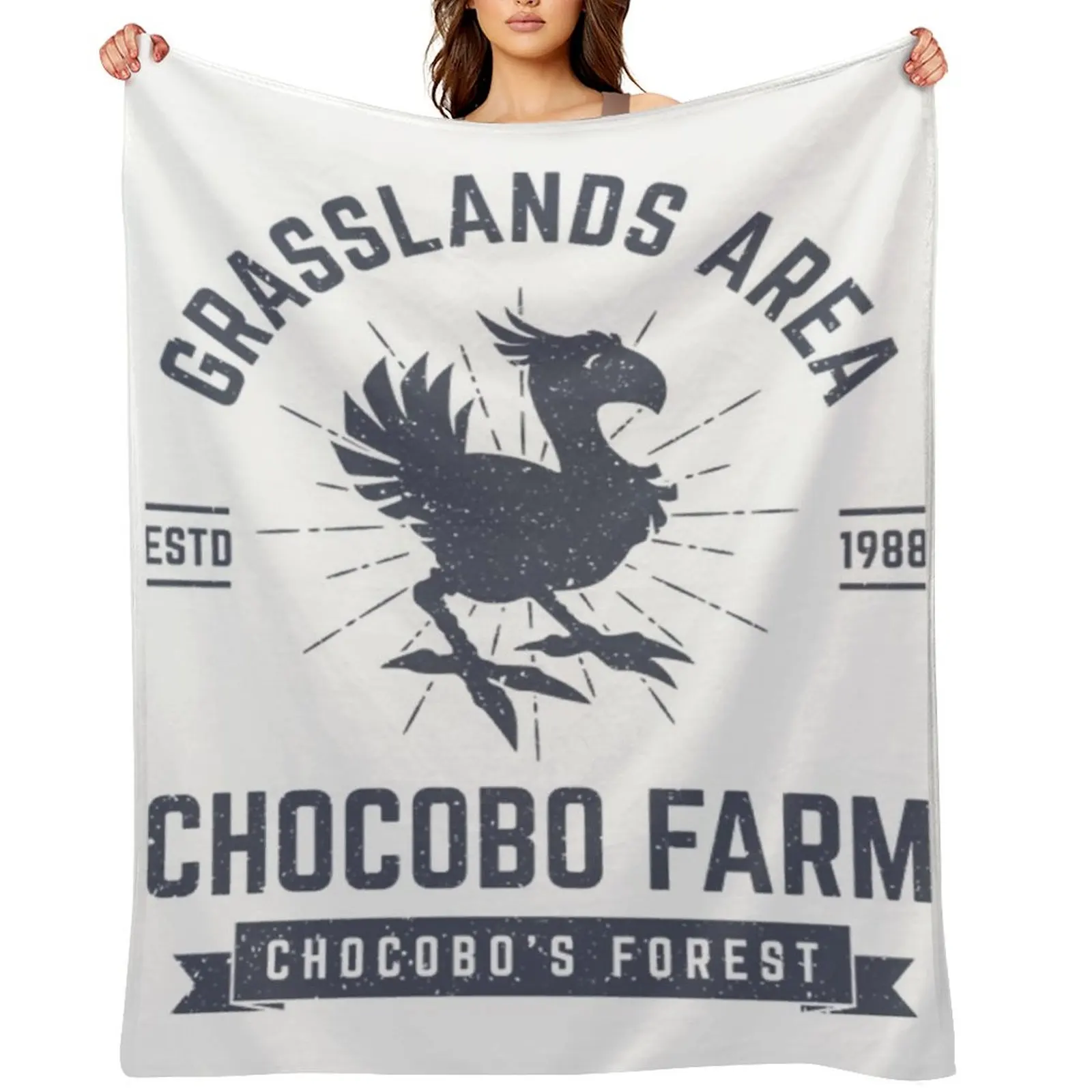 

Chocobos T-ShirtFF Chocobo Farm Fan Art Throw Blanket Thin Decorative Beds Luxury Brand Personalized Gift Blankets