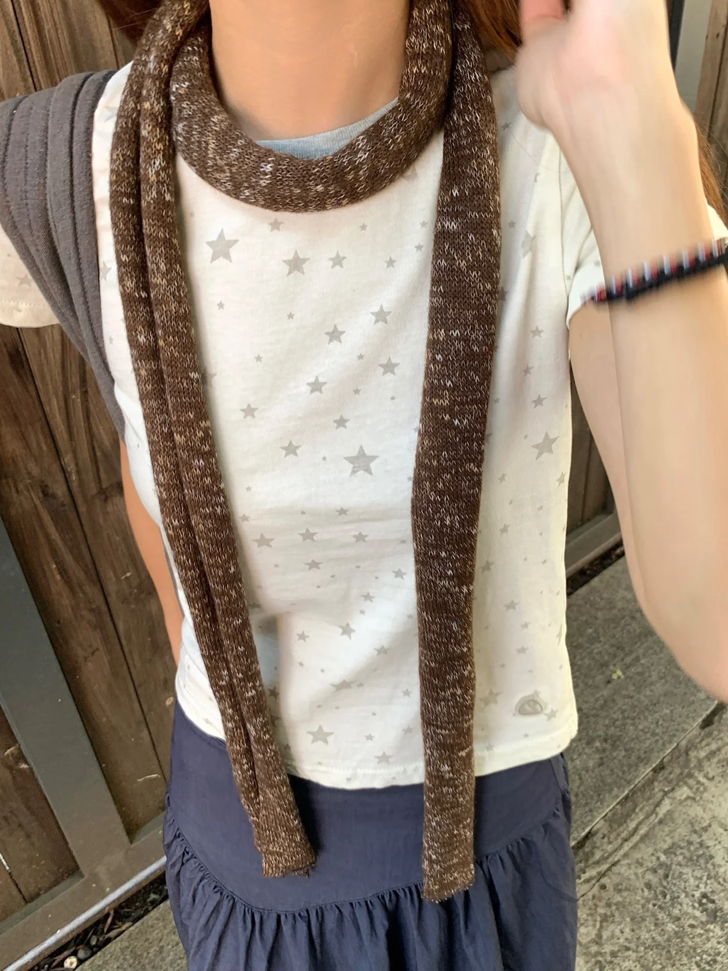 وشاح طويل محبوك بأسلوب رجعي للنساء، مناسب لأوائل الخريف، متعدد الاستخدامات، أنيق وعصري، يناسب إطلالة الفتاة الجريئة، زينة للرقبة #3