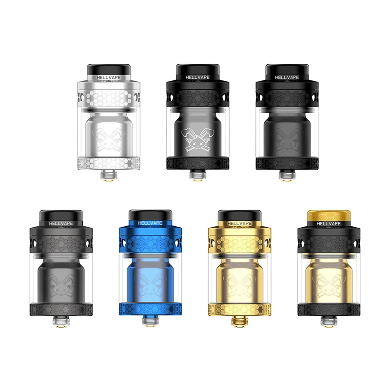 Original Hellvape Dead Rabbit 4 RTA Vape Tank 810 Drip Tip 510 Thread Dual Coil 3.5ml/5.5ml Capacity Ele Cigarette Atomizer