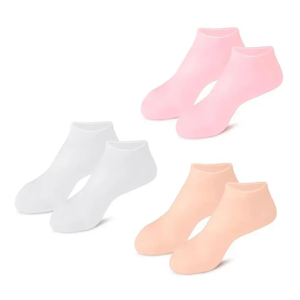 

Reusable Silicone Gel Socks For Moisturizing Dry Skin Anti-Cracking Heel Protector For Professional Foot Care Skin Treatment NEW