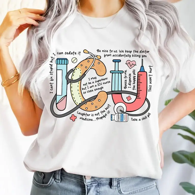 ICU Crew T-Shirt, Funny Icu Nurse Shirt, Critical Care Er Ed Rn Respiratory Therapist Rt Tshirt, Nurses Week Propofol