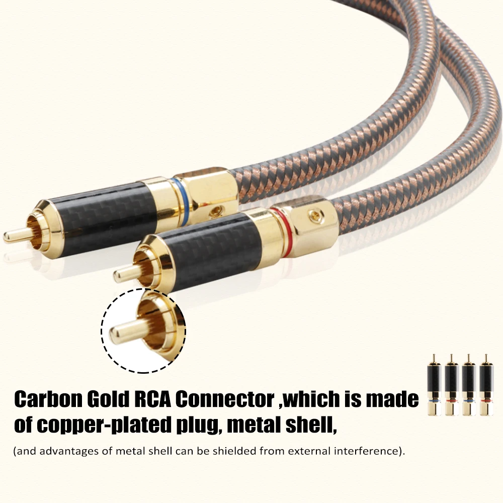 HiFi Accuphase 40th Anniversary OCC Copper RCA/XLR Interconnect Audio Cable with Gold Plated RCA Connectors for Audio Amplifier