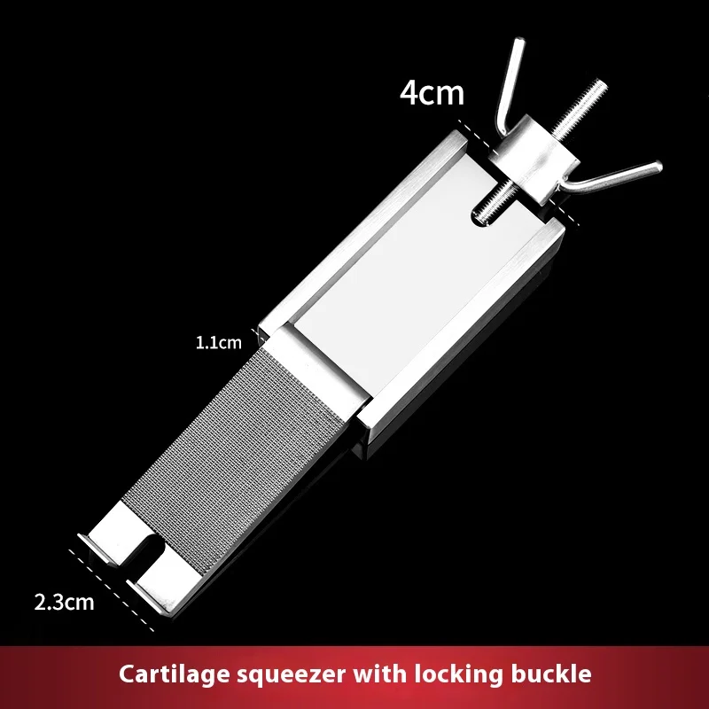 Nasal Knorpel Quetscher Edelstahl horizontales Muster mit Lock Squeezer 1 stücke