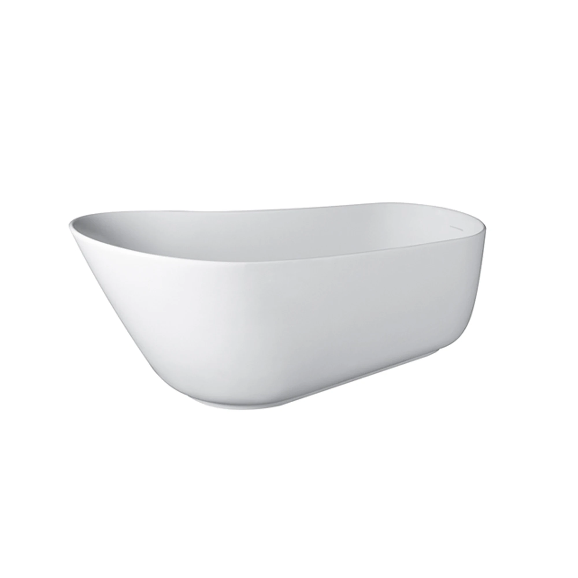 67-inch solid surface stone resin oval shape soaking bathtub with overflow for the bathroom