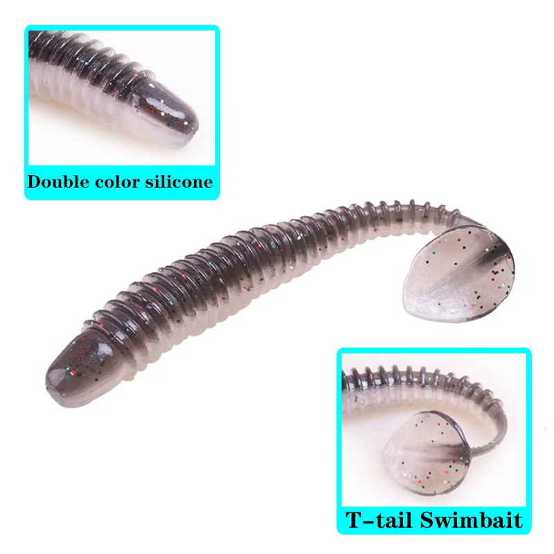 New Double Color Silicone Soft Lures Fishing Bait 5cm 7cm 9cm Sea Fishing Bass Pike Swimbait Jig Wobblers Artificial Tackle