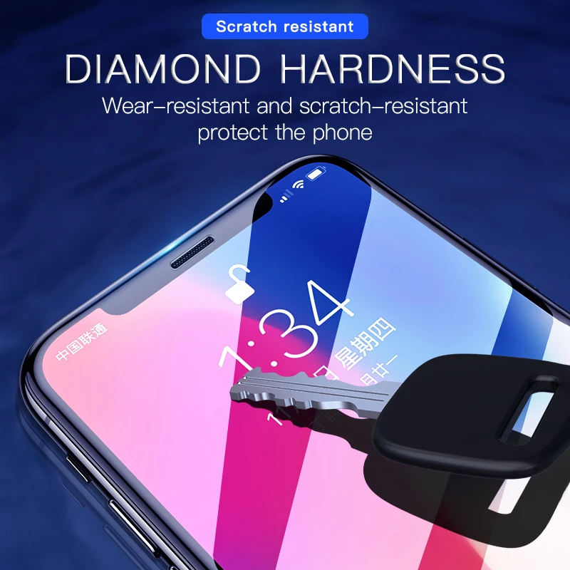 9D زجاج حماية كامل لابل آيفون 6 6S 7 8 Plus واقي للشاشة فيلم آيفون X XS ماكس XR 11 12 13 14 برو ماكس الزجاج