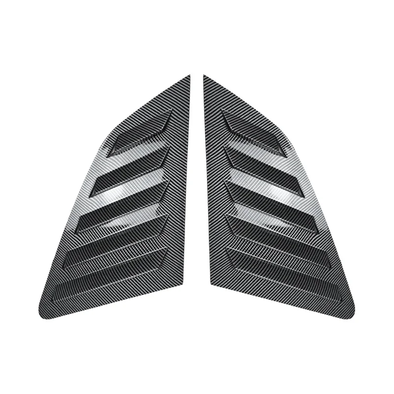 

Car Rear Triangular Window Louvers Shutters Blinds Cover Trim For A3 S3 8V Hatchback 2014-2020 Carbon Fiber Pattern
