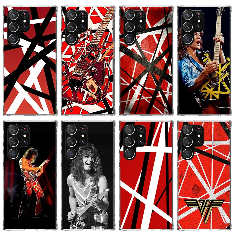 Eddie Van Halen Graphic Guitar Phone Case For Samsung Galaxy Note 20 Ultra 10 Lite 9 8 J4 J6 Plus J8 M12 M30S M21 M31 M32 Shell