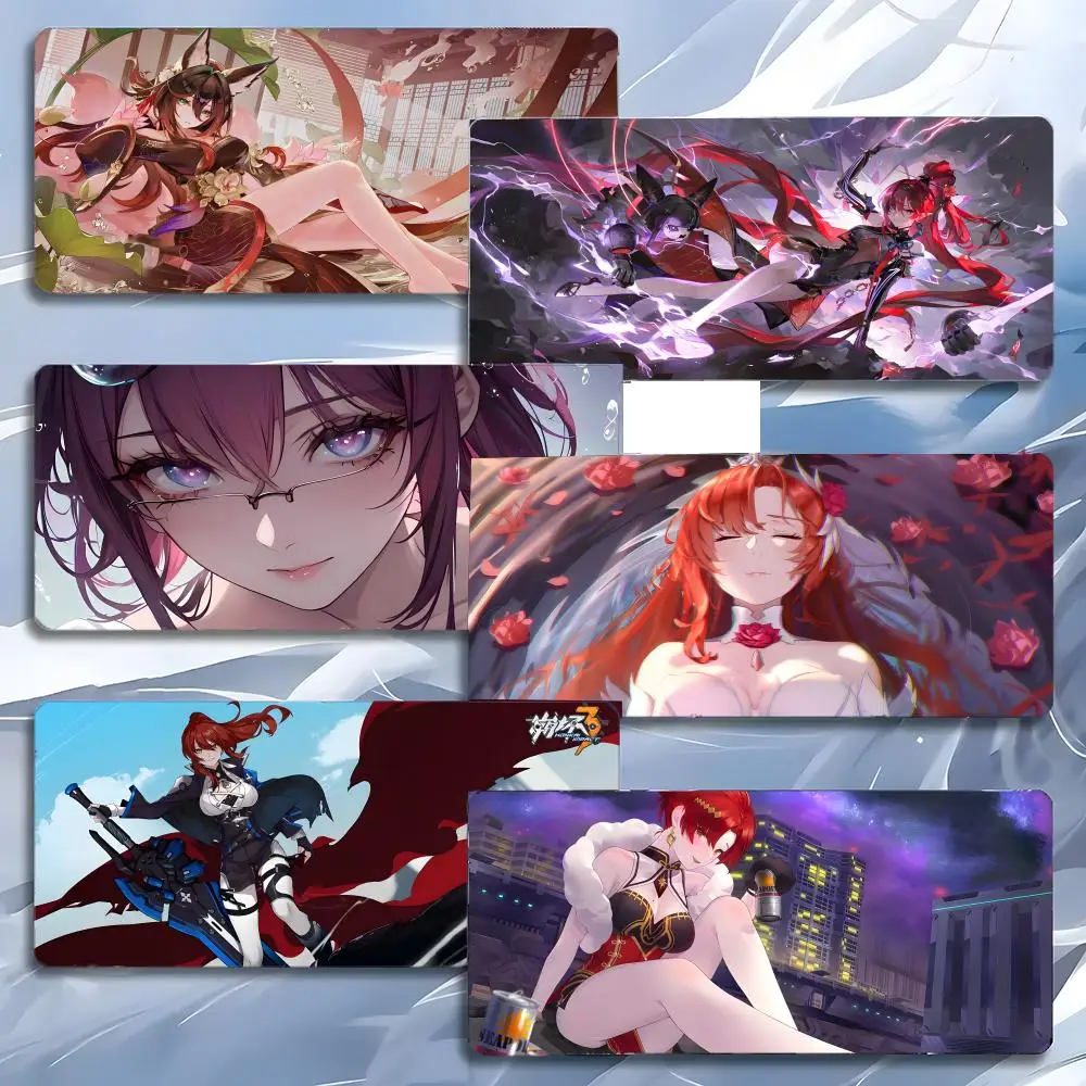 space rpg female scientist H-Honkai Star Rail Murata Himeko Mouse Pad Mousepad Large Gaming LockEdge Thickened PC Table Desk Mat