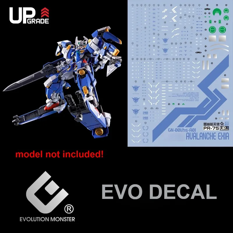 Высокоточные флуоресцентные водные наклейки EVO PR-75 для моделей RG GN-001/hs-A01 Avalanche Exia, аксессуары для самостоятельной модернизации.