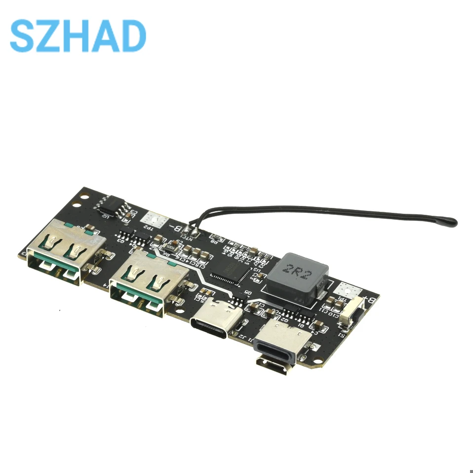 22.5W Quick Charging Mobile Power Module QC4.0 PD3.0 5 Port Dual USB Mobile Power Bank Circuit Board Protection Diy Motherboard