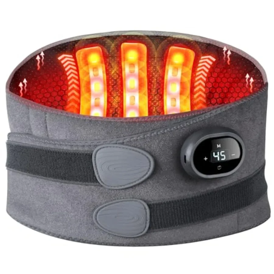 

Беспроводная грелка для облегчения боли в спине: грелка для спины с подогревом, поясничной поддержкой и функцией массажа, портативный Wi-Fi