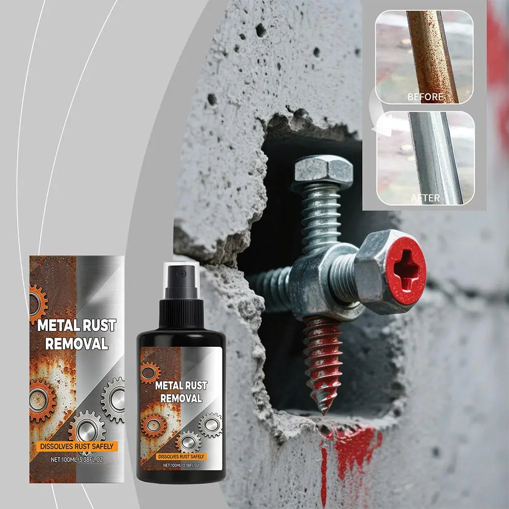 

1 флакон быстродействующего многоцелевого спрея для удаления ржавчины для автомобилей, грузовиков, мотоциклов, велосипедов и домашнего использования - безопасная формула Dis F8U0