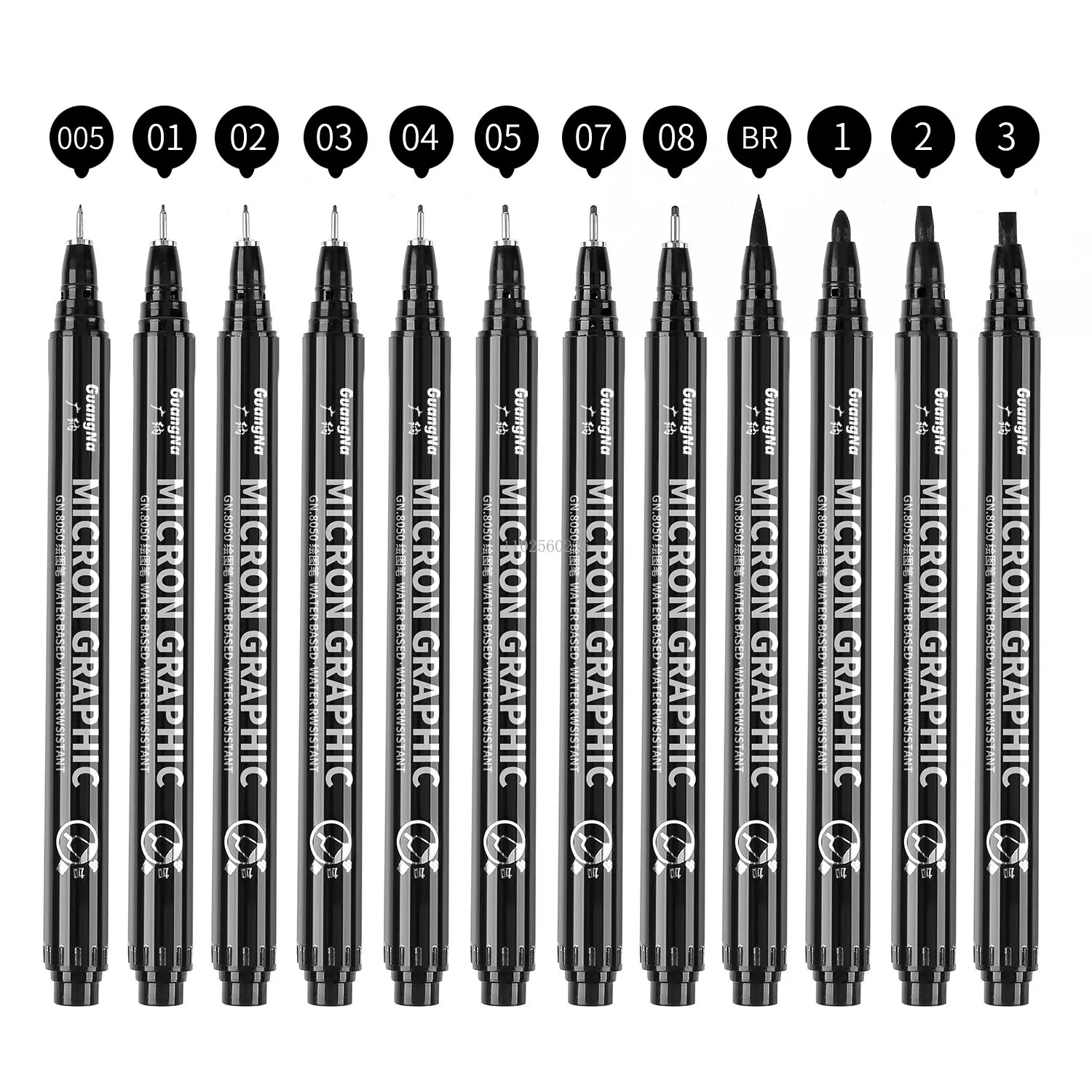 Micro Tip Fineliner Pens Black Ink for Professional Sketch Markers Anime Manga Artist Illustration Sketching Art Needle Tube Pen