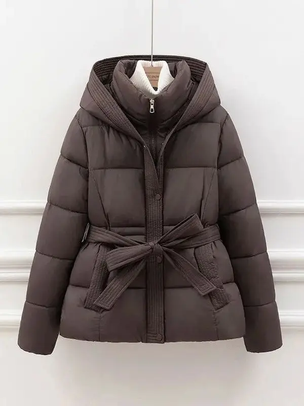 

Женская свободная куртка в корейском стиле с хлопковым наполнителем, весна 2024, модная повседневная куртка стандартной длины без бренда