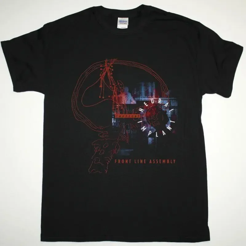 Front Line Assembly Tactical Neural Implant New Black T-Shirt