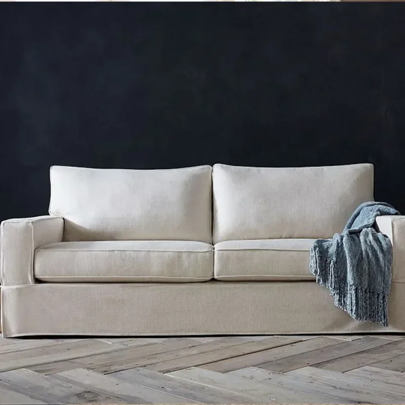 Small apartment removable and washable fabric sofa
