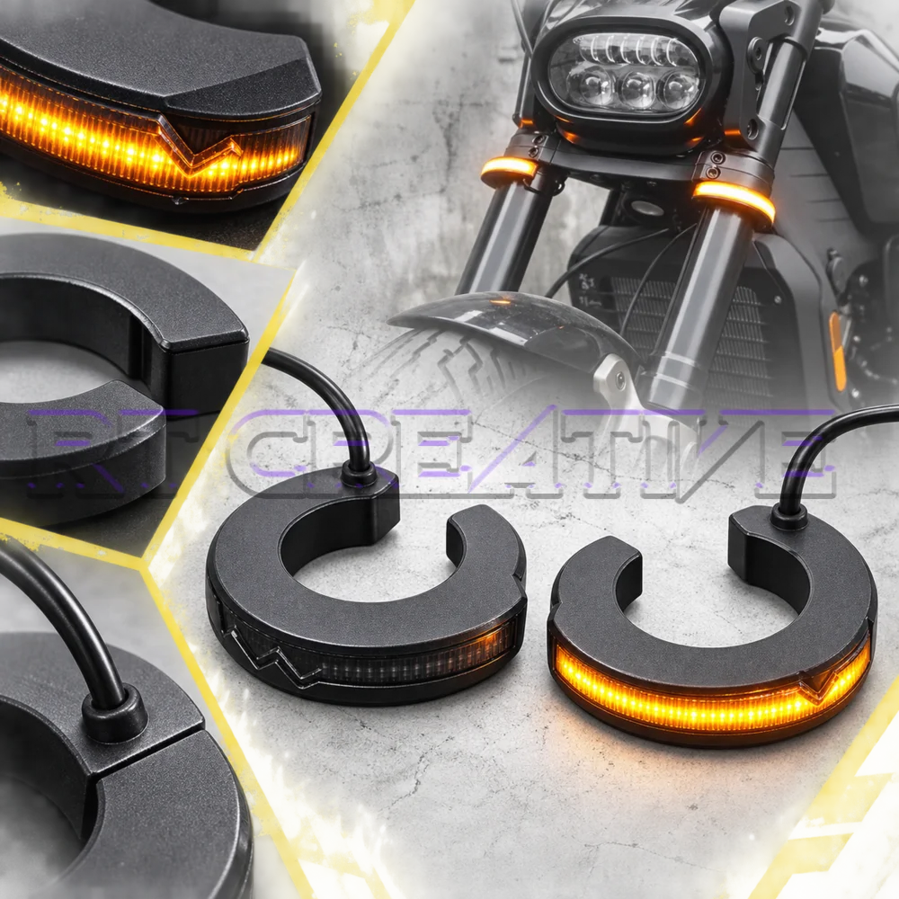 Motorcycle LED Ring Turn Signal Light Accessories For Benda Dark Flag 500 Darkflag500 V4 Black Flag 500 Mod Parts