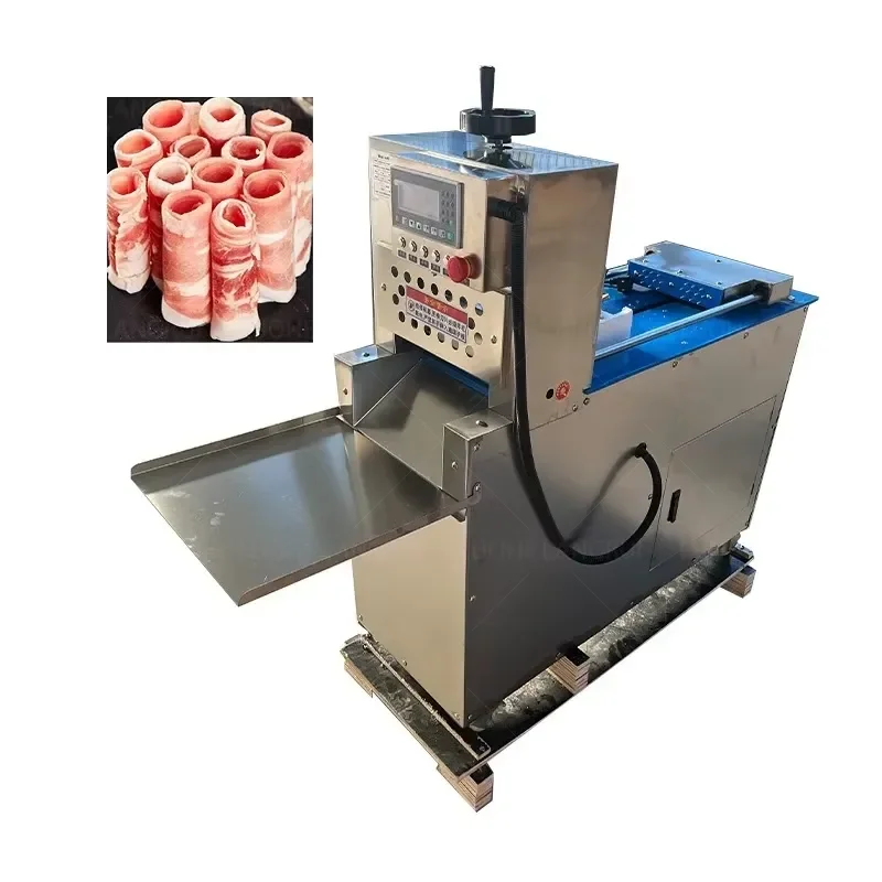 Automatic Meat Slicer for Frozen Lamb Roll Salami Bacon Multi-function Electric Food Cutter Machine Model X1