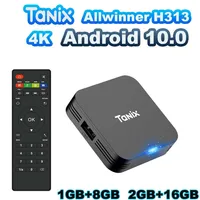 TANIX TX1 Android 10,0 Allwinner H313 Quad Core 4K HDR Mini juego TV Stick 2,4G Wifi RAM 1GB 2GB ROM 8GB 16GB Smart TV Box
