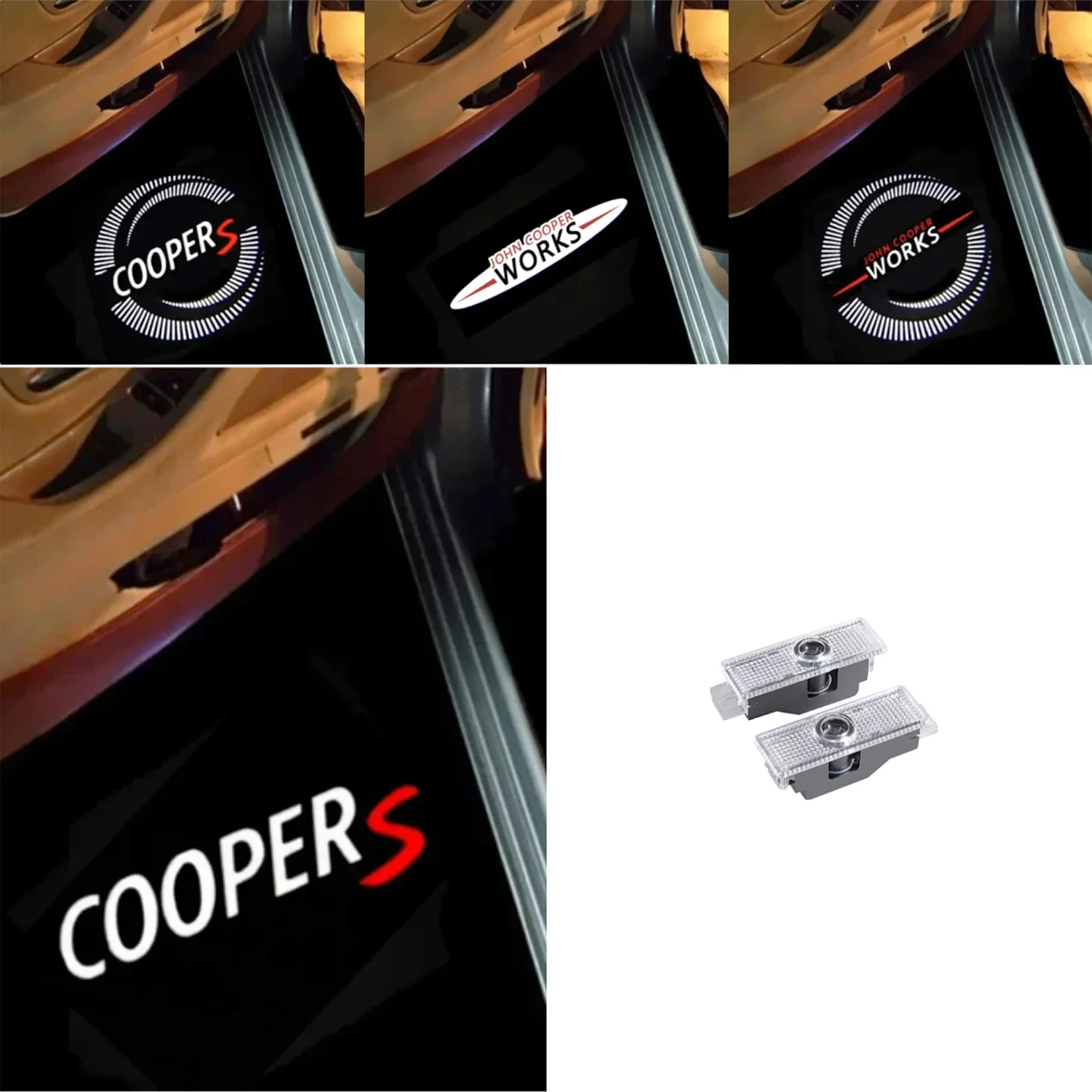 Car Projector Door Emblem LED Lights For MINI Cooper One R50 R52 R53 R56 R57 R58 Countryman R60 F55 F56 R5 R53 JCW Accessories