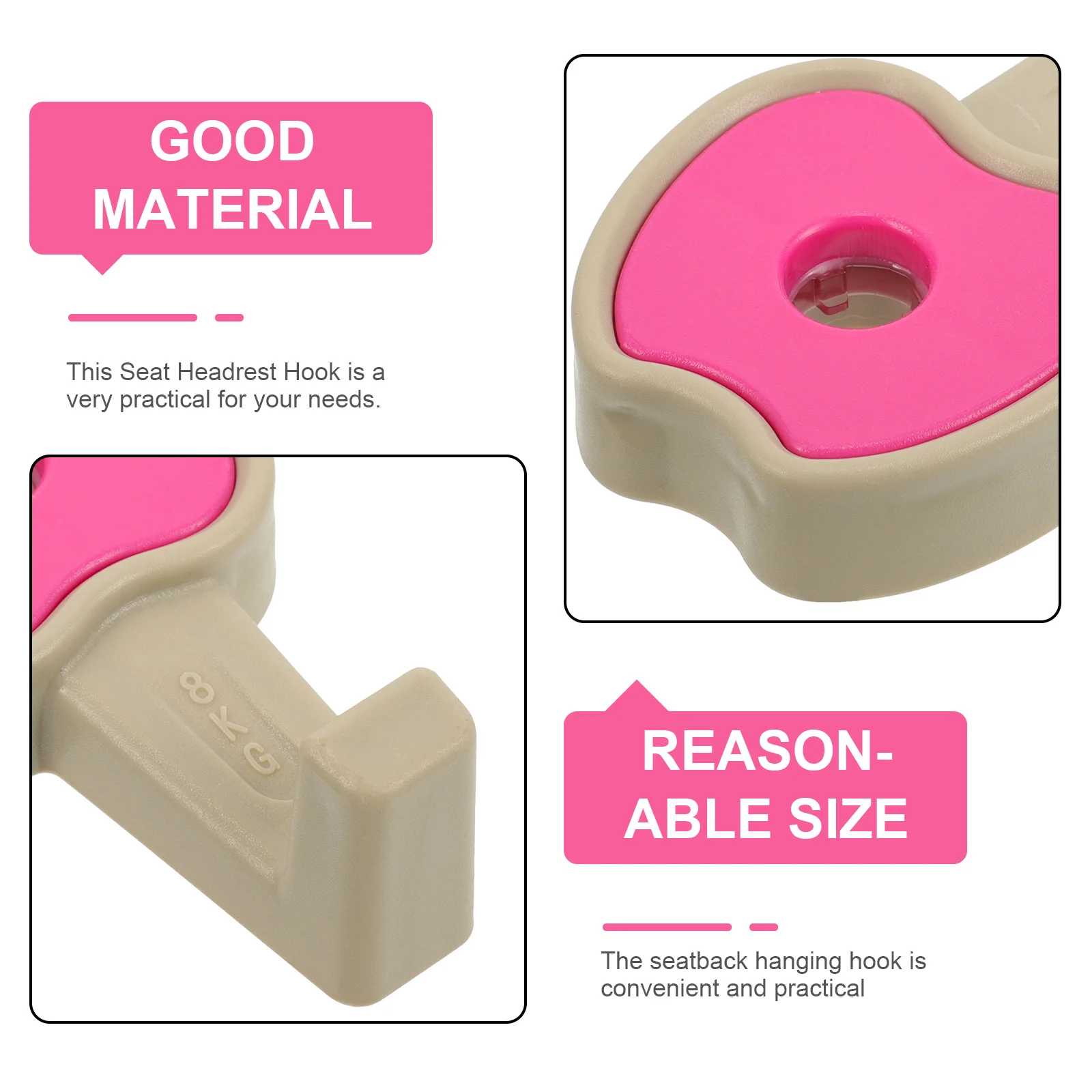 

Car Hook Multifunctional for Seat Headrest Hooks Back Storage Hanger Rear Key Mounted Carseat Backrest