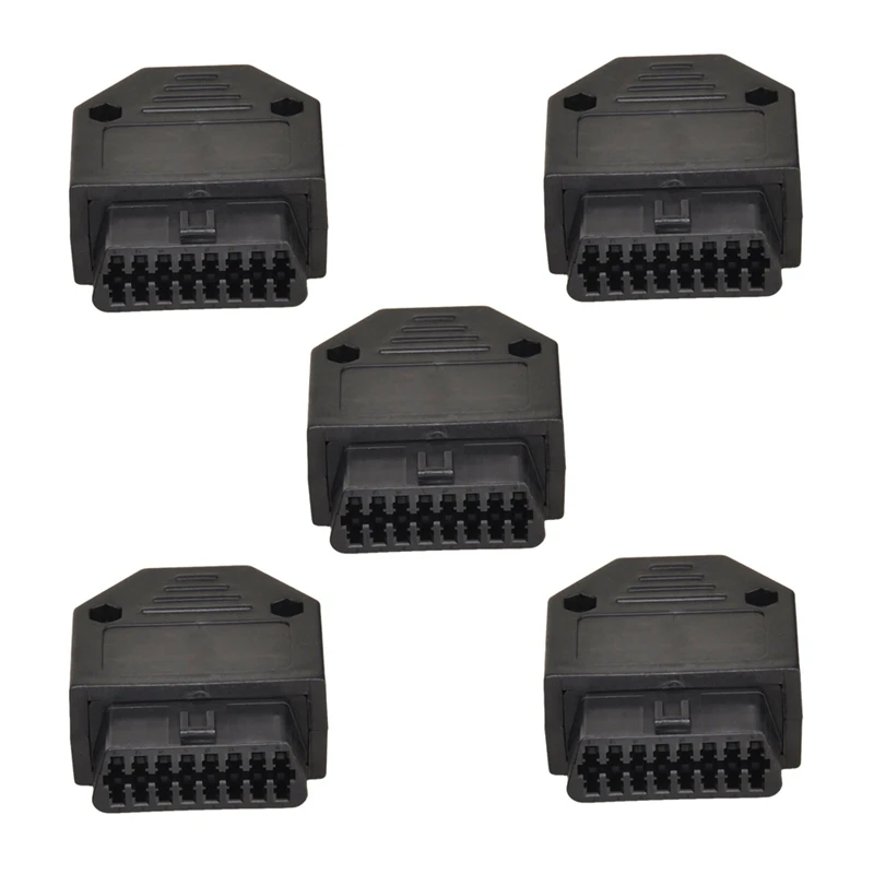 

5X OBD2 OBD II 16 Pin Connector Socket Diagnostic Tool Adapter OBD Connector + Enclosures + Terminal + Screws