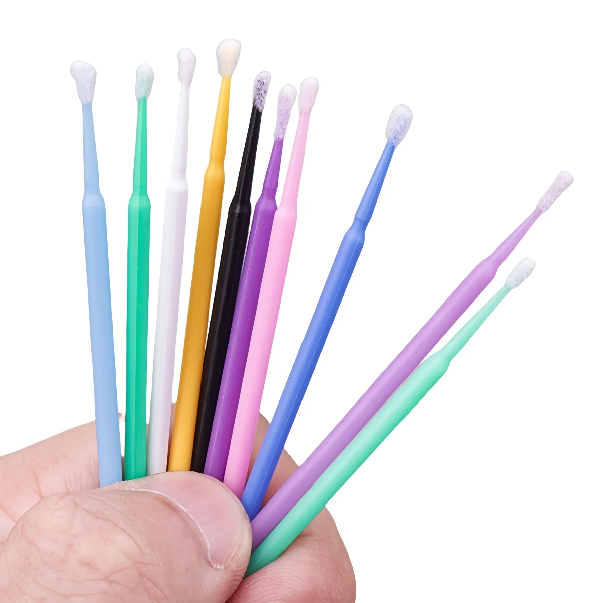 400 Pcs Dental Micro Brushes Set 4 Sizes Bendable Disposable Non-Linting Nylon PP For Treatment Sealant Bonding Dentist Tools