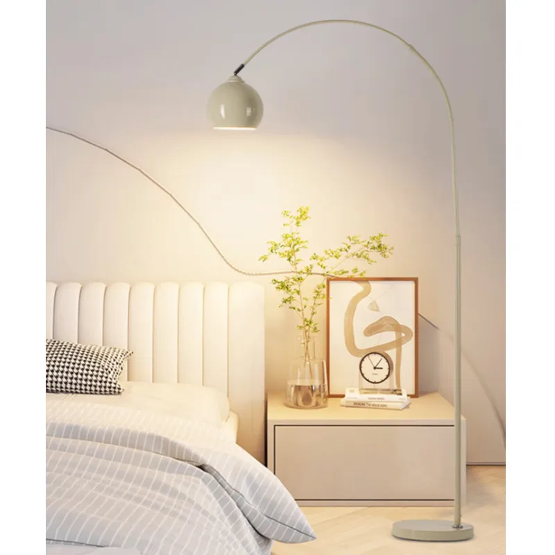 Simple Cream Wind Fishing Led Floor Lamps Scandinavian Living Room Sofa Side Standing Light Bedroom Bedside Lights Home Decor