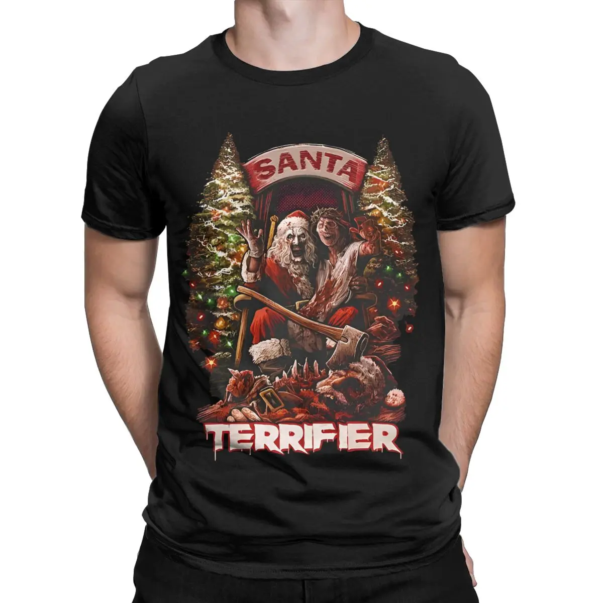 Men Women's Santa Art The Clown Terrifier 3 Horror Christmas Shirts Accessories Casual Cotton T Shirts Tee Clothing Original