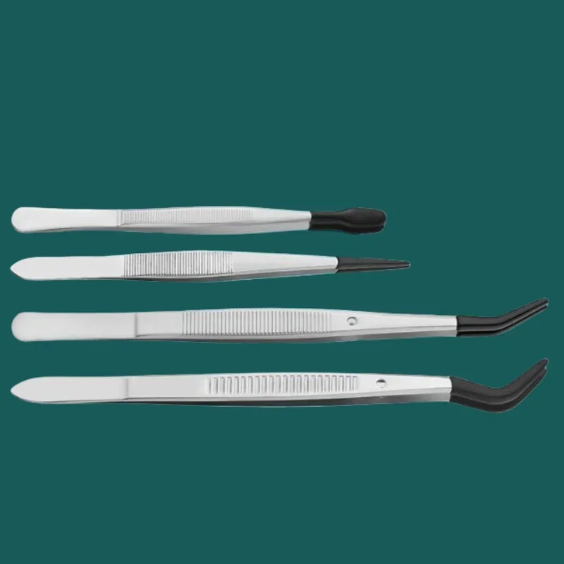 4-teiliges Pinzetten-Set mit Gummispitzen, Pinzette, Gummi-Pinzette mit flacher Spitze für Schmuck, Hobby, Industrie, Hobby, Handwerk