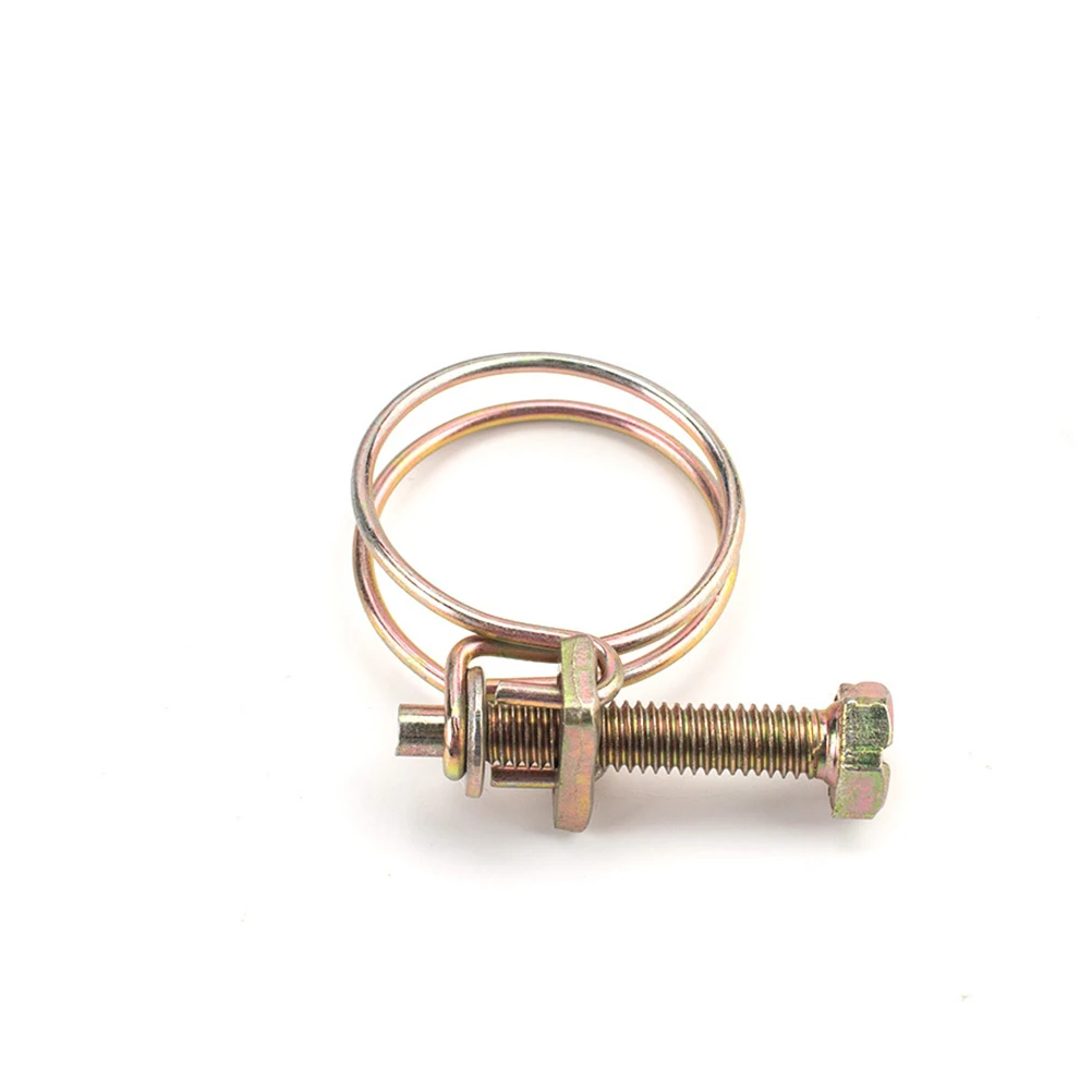 

42pcs Double Wire Hose Clamp Iron Clamps Bolt Oil Tube Fuel Pipe Adjustable Corrosion Resistance Home Industrial Use