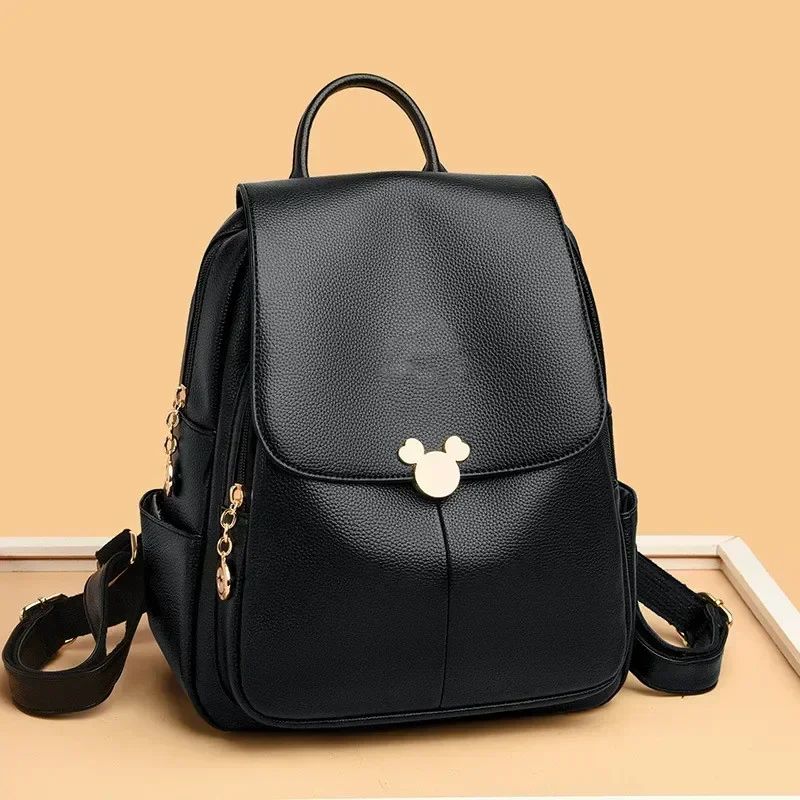 

Disney Mickey Mouse Schoolbag handbag pu Backpack Women's New men Large Capacity Travel Storage Bag