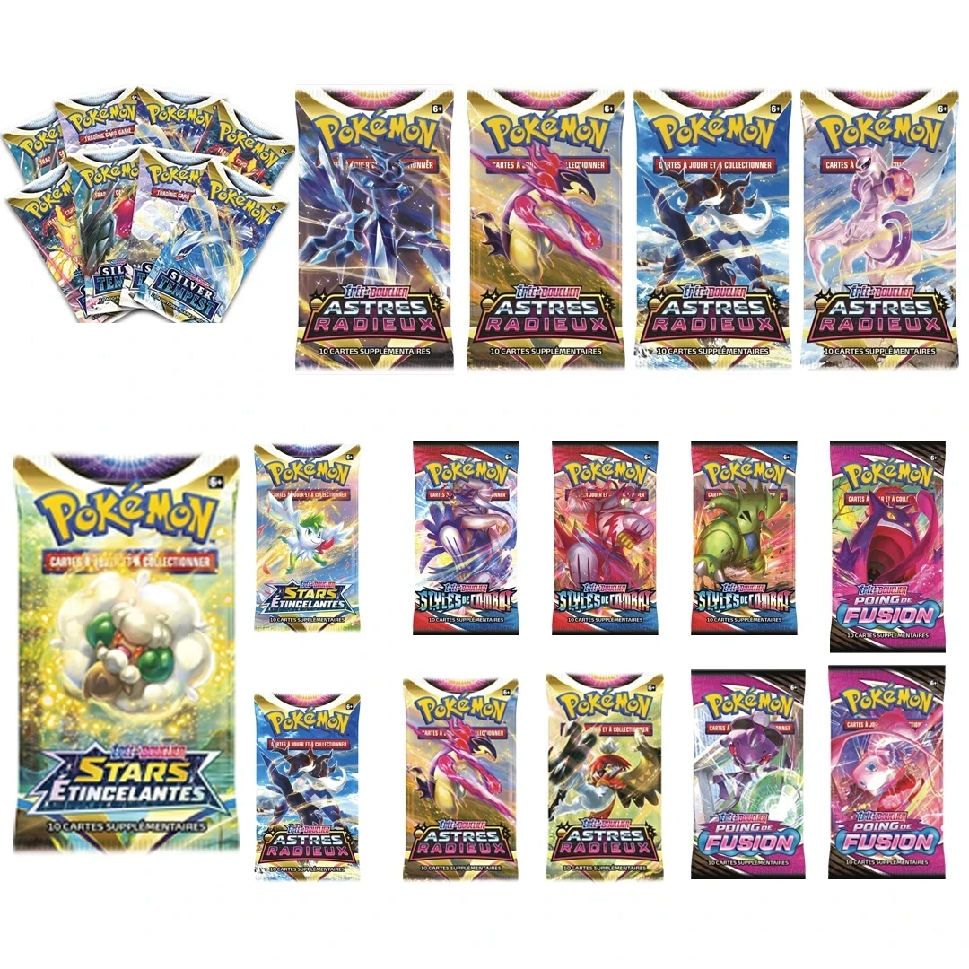 

New 4 Bags 40Pcs English Pokemon Cards Charizard Pikachu Collectible Card Anime Trading Game Battle Toys For Adult Children Gift