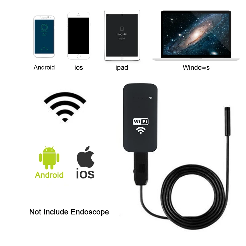 Wifi Transmitter Box for USB Endoscope Camera Borescope 1200P 720P 480P Resolution Compatible with Android iOS Device