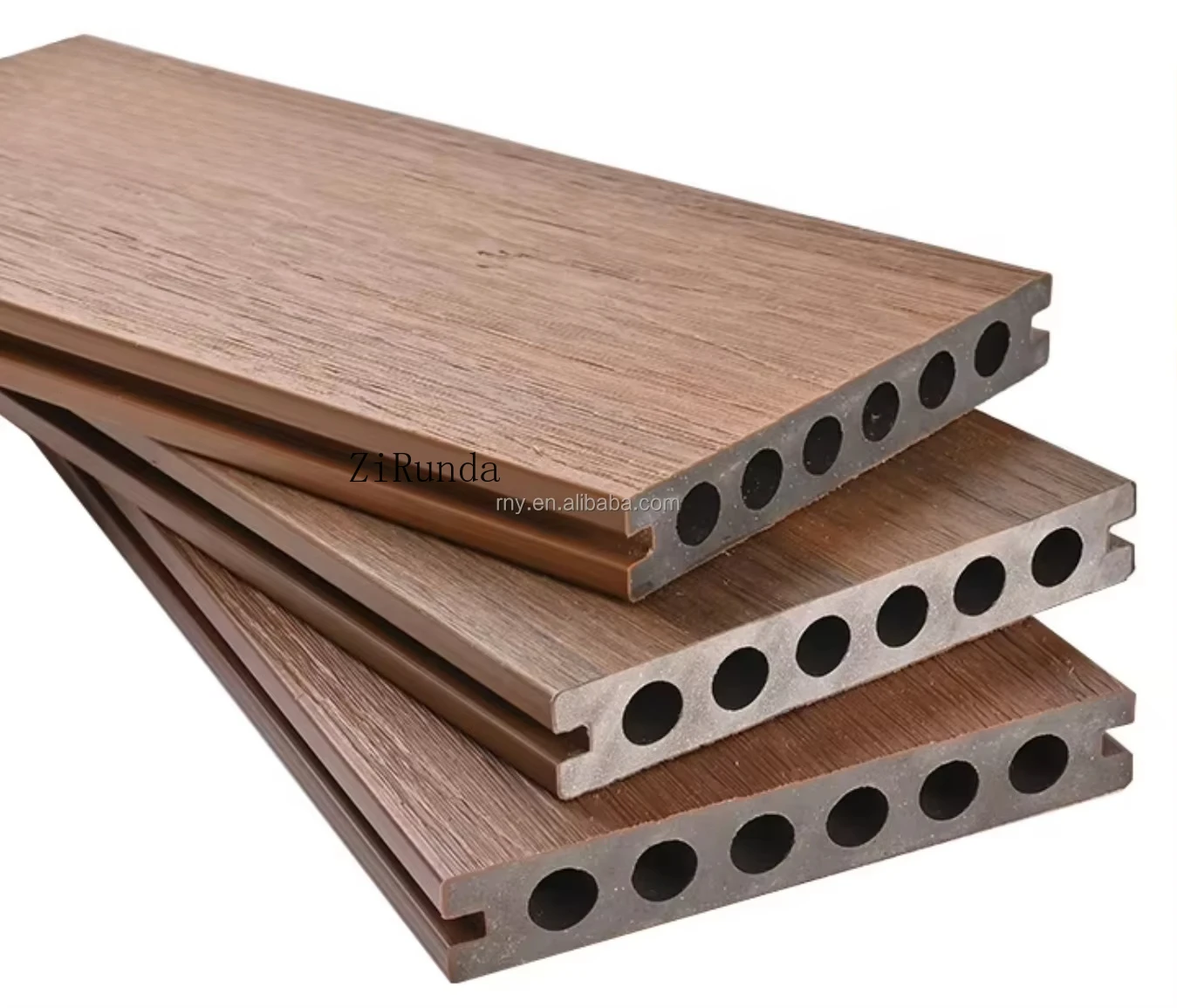 Maßgeschneiderte Version des rutschfesten Holz-PVC-Boden-Co-Extrusions-Terrassenpflaster im Innenhof