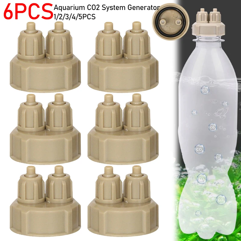 Aquarium CO2 System Generator Bottle Cap Fish Tank Live Plant DIY Air Diffuser Generator Tool Carbon Dioxide Reactor Instrument