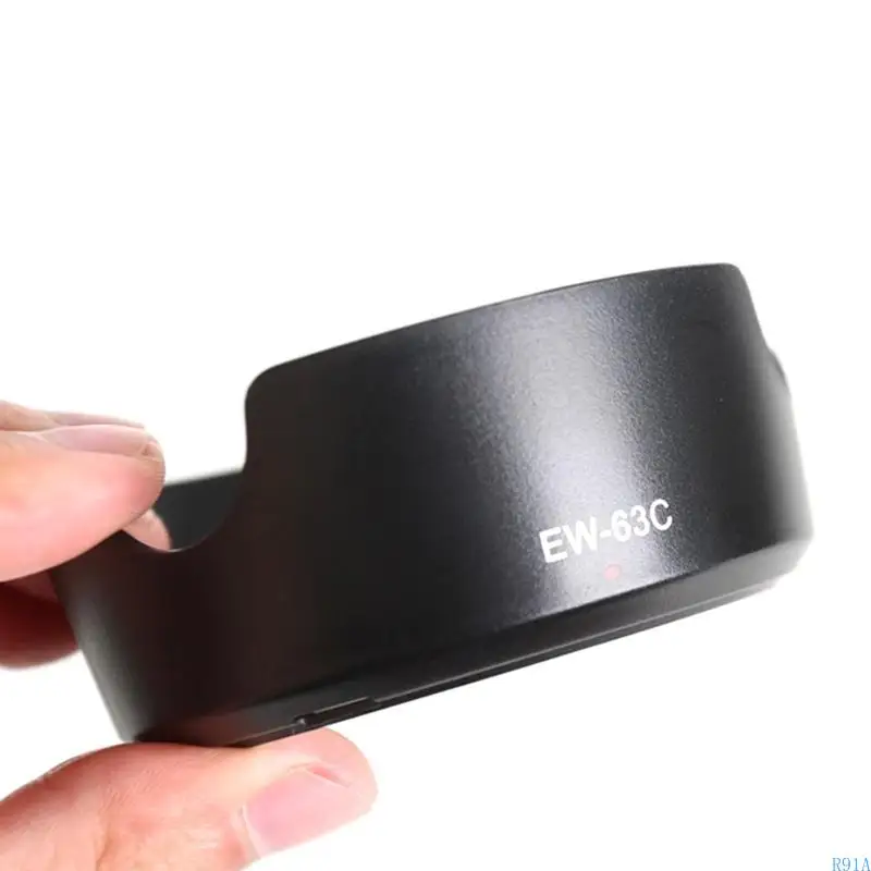 ef-s 18-55mm f/3.5-5.6 용 태양 그늘 커버 보호기를위한 R91A 가역 렌즈 후드 58mm 렌즈 교체 용입니다.