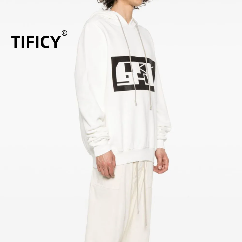 

High Street Hooded Sweatshirts Men's Autumn Long Sleeved T-shirt Printed Hooded Casual Couple Hoodies Sweatshirts Tops