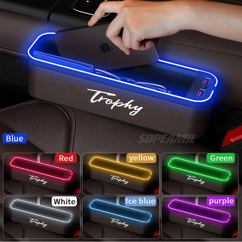 

MG ZS HS ES5 MG4 EV EZS ONE MG S5 EV MG3 MG5 MG6 MG7 Trophy Car Seat Crevice Storage Box USB Charging Seat Gap Slot Mood lamp