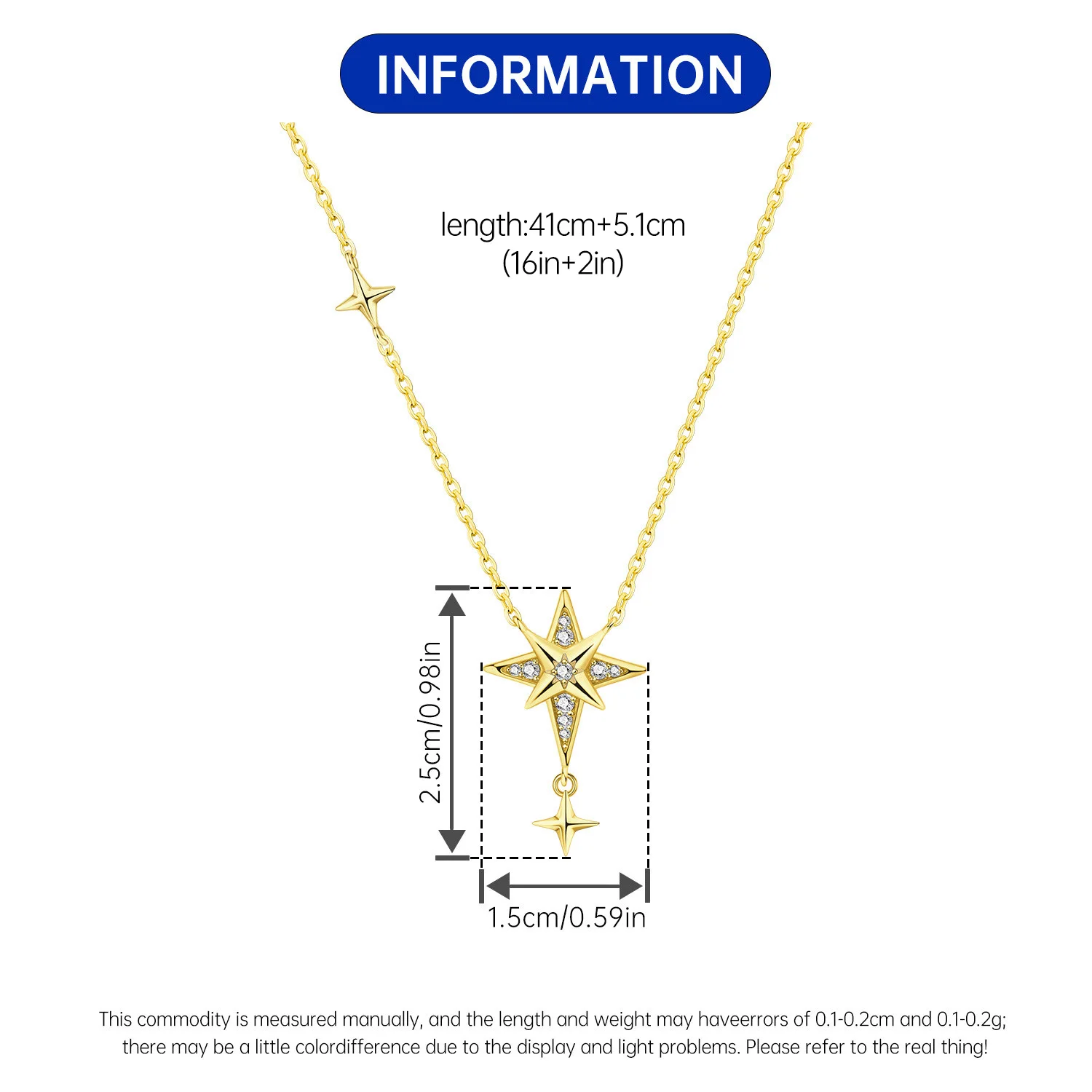 Orstarry S925 Sterling Silber Stern Blauer Mond Sonne Halskette für Frauen Geburtstag Originelle Geschenke Mode Feiner Schmuck – Detail 20