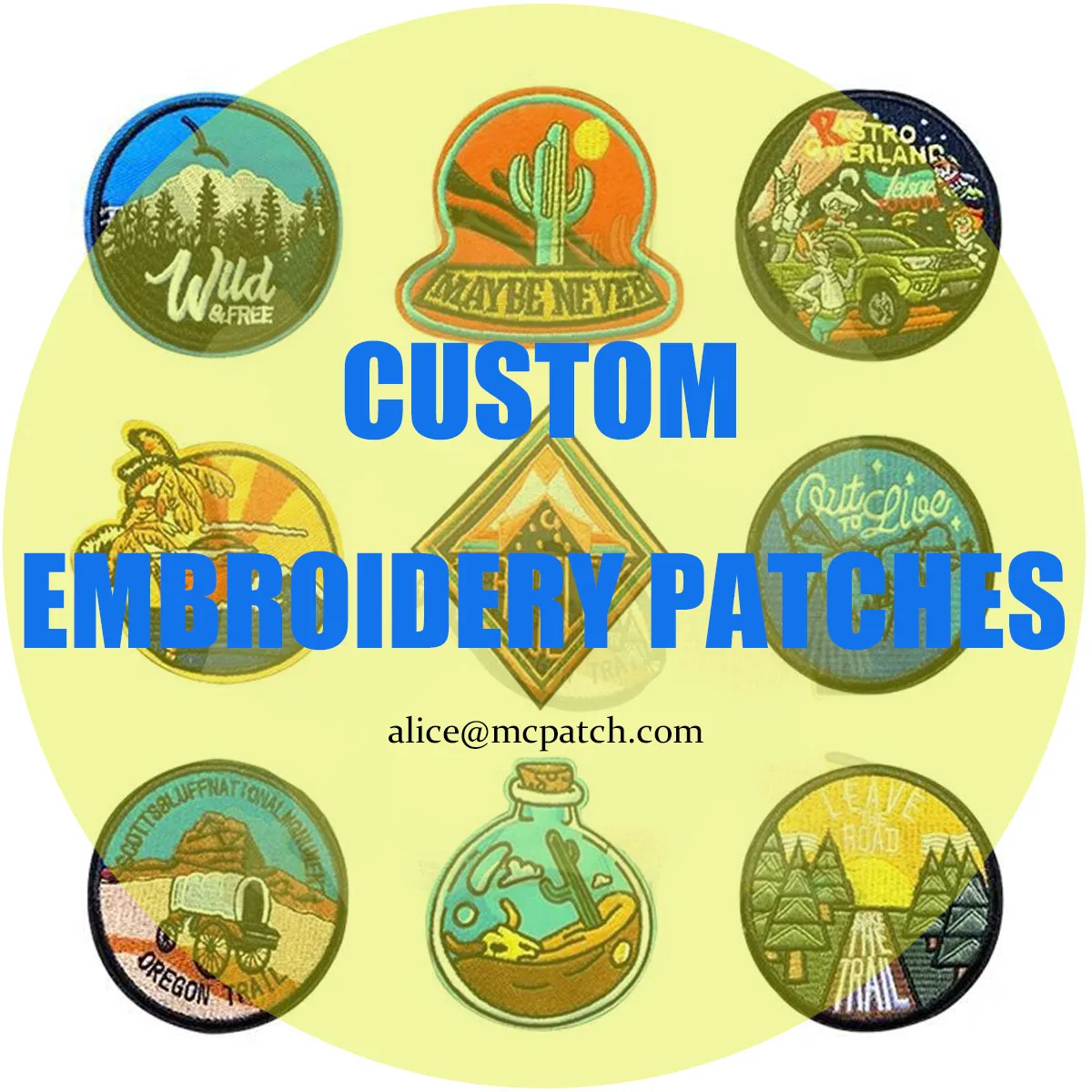 Custom Embroidery Patches Chenille Iron on Patches Sewing for Clothing Personalized Applique PVC Woven Professional Custom DIY